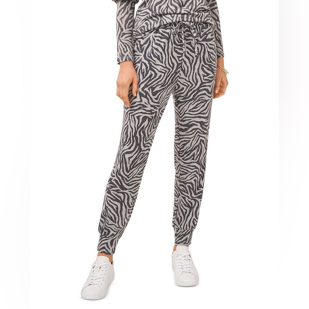 1.State Gray Zebra Print Xs Joggers - image 1